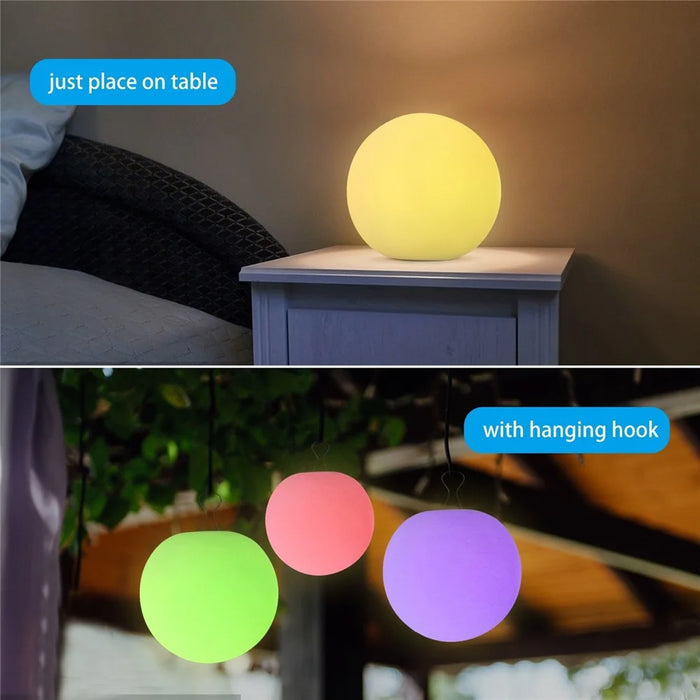 Dimmable Floatings Pool Light with RF Remote Control 16 Colors & 3 Dynamic Modes RGBW Color Changing LEDs Ball Lights - 6PCS - 3