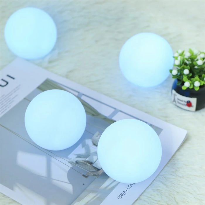 Dimmable Floatings Pool Light with RF Remote Control 16 Colors & 3 Dynamic Modes RGBW Color Changing LEDs Ball Lights - 6PCS - 4