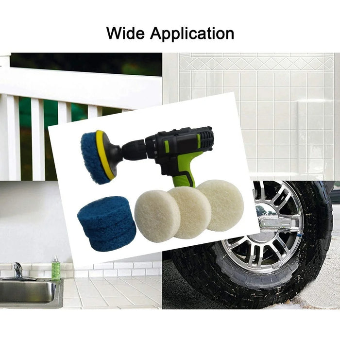 Power Scrub Pad Cleaning Kit Includes Extra Scrub Pads for Bathroom Kitchen Cleaning - 6