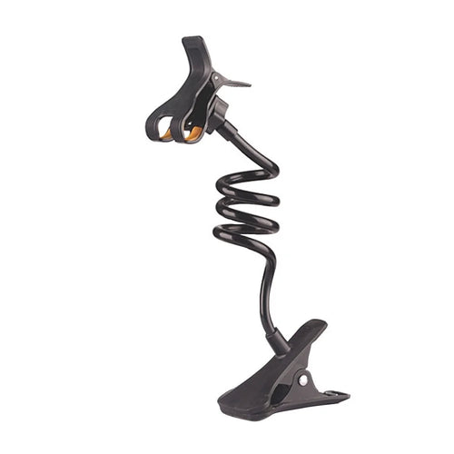 Lazy Phone Holder Cell Phones Clip Stand Handsfree Gooseneck Rotating Mount for Up to 6.3 Inches Devices - Black - 1
