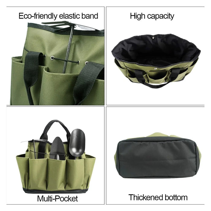 Gardening Tote Bag with 8 Pockets Gardening Tool Kit Organizer - 4