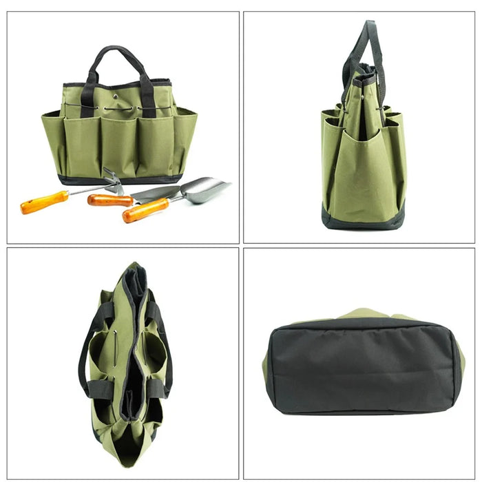 Gardening Tote Bag with 8 Pockets Gardening Tool Kit Organizer - 5