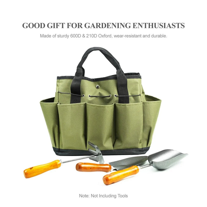 Gardening Tote Bag with 8 Pockets Gardening Tool Kit Organizer - 6