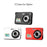 Digital Camera Mini Pocket Camera 18MP 2.7 Inch LCD Screen 8x Zoom Smile Capture Anti-Shake with Battery - Black - 3