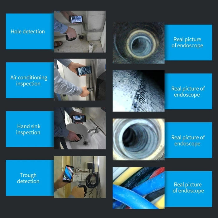 1200P Digital Handheld USB WiFi Endoscope Camera 8LEDs Adjustable IP68 Waterproof - Hard Wire 10m - 5