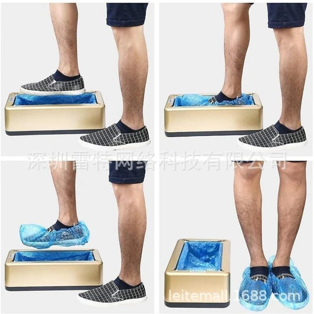 Automatic Shoe Cover Dispenser Anti-dirt Household Disposable Shoe Cover Dispensing Machine - Gold - 4