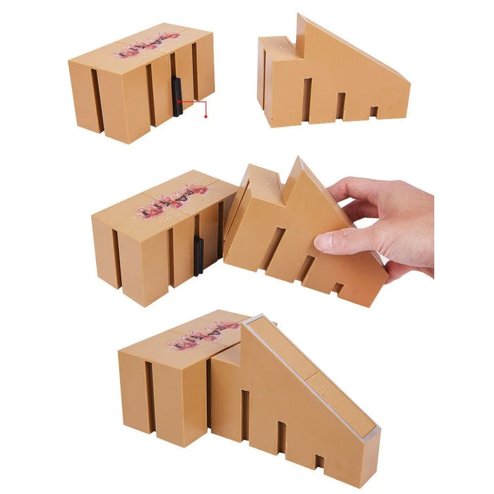 Mini Alloy Finger Skating Board Skate Park Kit Venue Combination Toys - S - 5