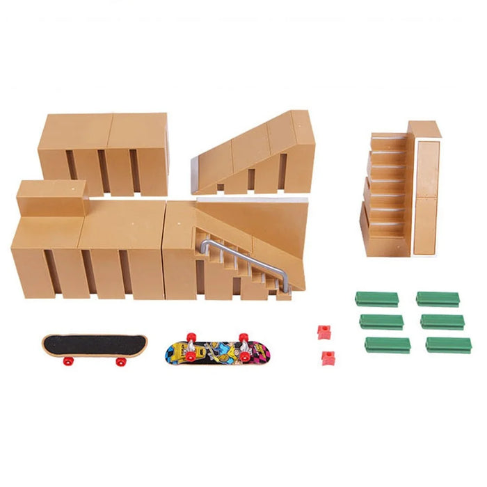 Mini Alloy Finger Skating Board Skate Park Kit Venue Combination Toys - S - 6