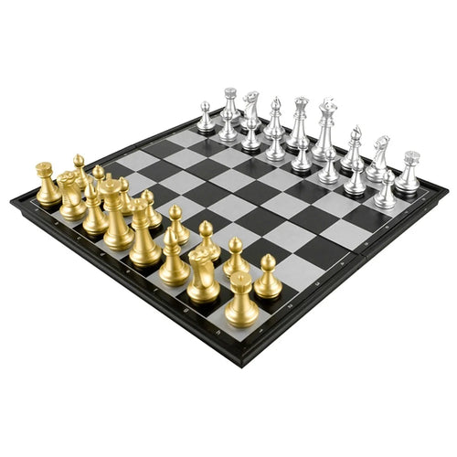 For Parent-Child Toy Folding Portable Plastic Magnetic Chess Set Lightweight Board Game - S - 1