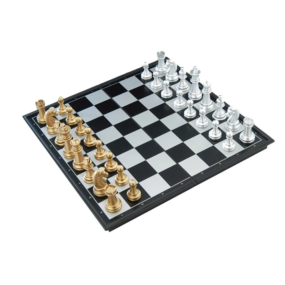 For Parent-Child Toy Folding Portable Plastic Magnetic Chess Set Lightweight Board Game - S - 3