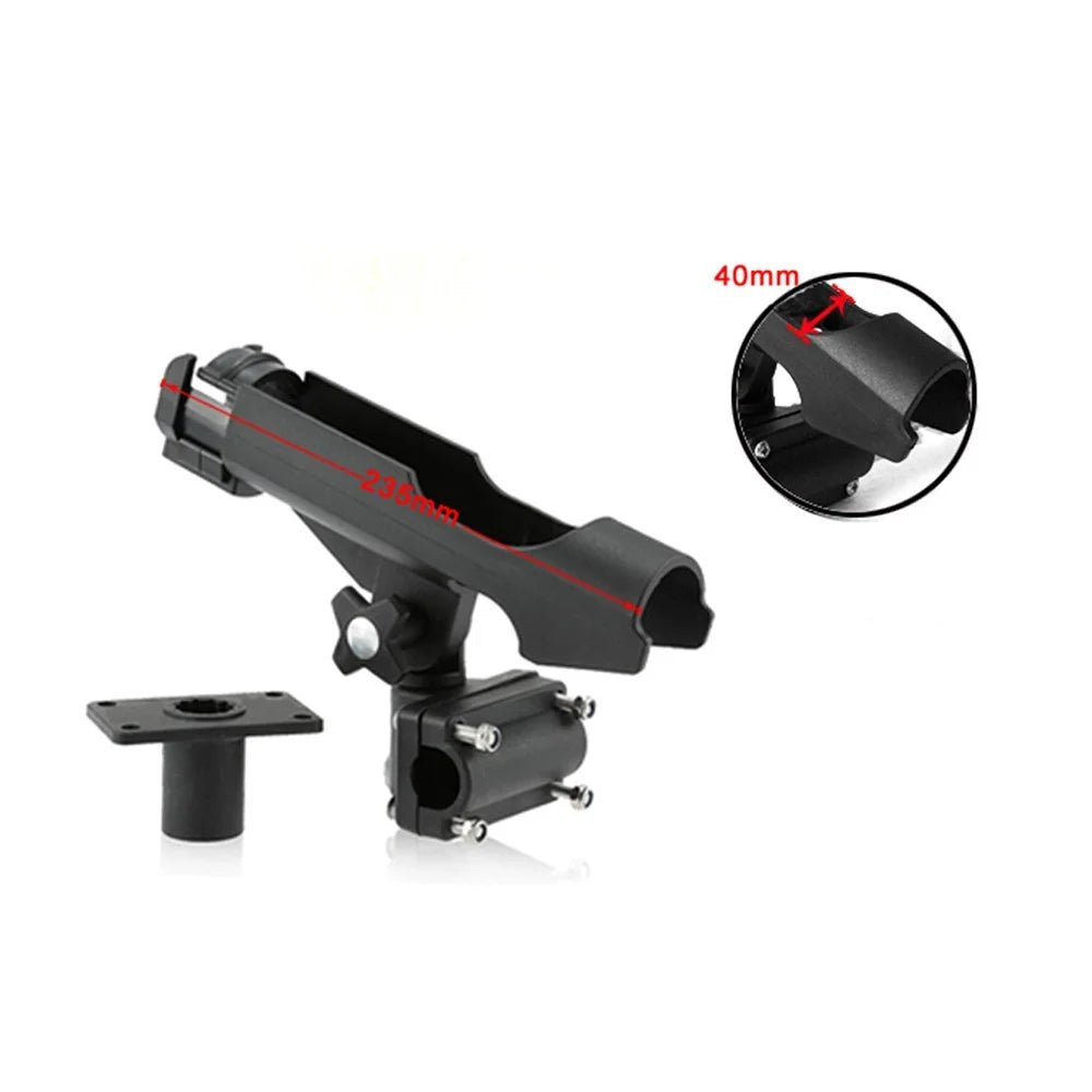Adjustable Fishing Rod Rack Holder 360 Degrees Rotating Kayak Rail Boat Fishing Pole Support Tool - 3