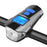 USB Rechargeable Bike Front Light Cycle Headlight with Bicycle LED Speedometer Odometer - Black - 3