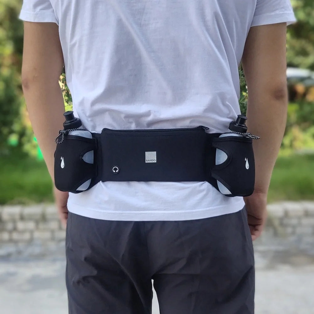 Multifunctional Waist Pack Outdoor Sports Running Bag with 2 Water Bottles - 5