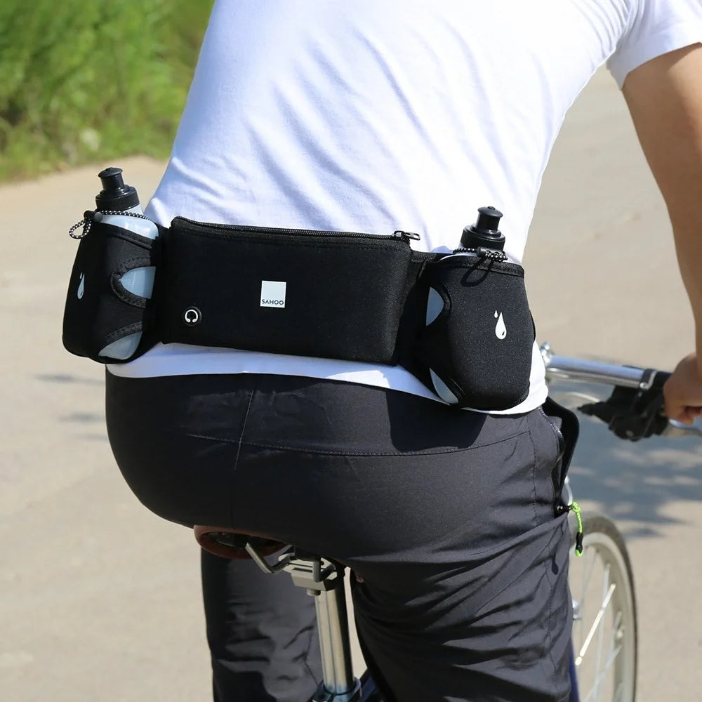 Multifunctional Waist Pack Outdoor Sports Running Bag with 2 Water Bottles - 6
