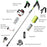 KODENOR 2 PCS Collapsible Trekking Pole Set For Trekking Camping Traveling Climbing Short Style  - Blue - 2