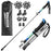 KODENOR 2 PCS Collapsible Trekking Pole Set For Trekking Camping Traveling Climbing Short Style  - Blue - 7