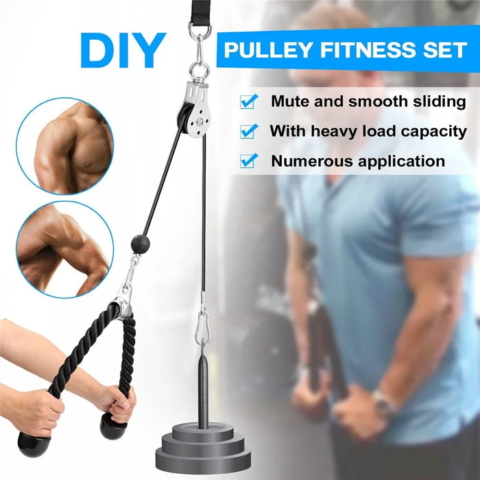 F054A Fitness DIY Pulley Cable Machine Attachment System Loading Pin Lifting Arm Biceps Triceps Blaster Hand Strength Training Equipment - Type A - 2