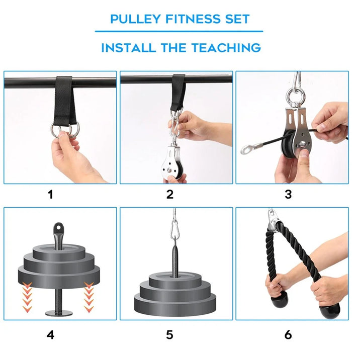 F054A Fitness DIY Pulley Cable Machine Attachment System Loading Pin Lifting Arm Biceps Triceps Blaster Hand Strength Training Equipment - Type A - 7