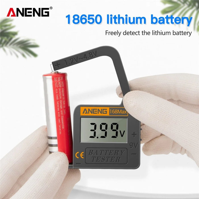 ANENG Battery Tester 168MAX Digital Display Tester Battery Voltage Checker Battery Capacity Testing Tool Universal Tester for Checking AAA AA Button Battery - 2
