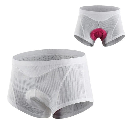 Bike Underwear 3D Gel Padded Bicycle Briefs for Women - White/S - 1