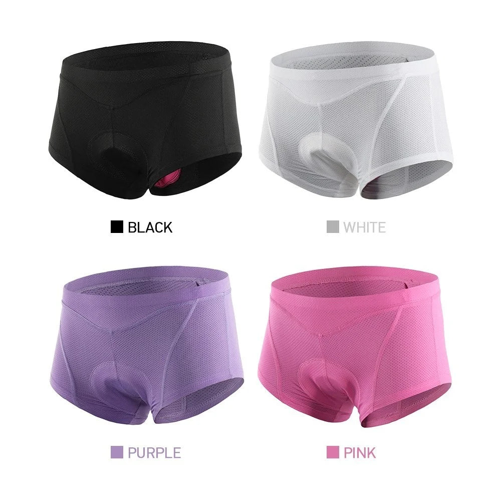 Bike Underwear 3D Gel Padded Bicycle Briefs for Women - White/S - 2