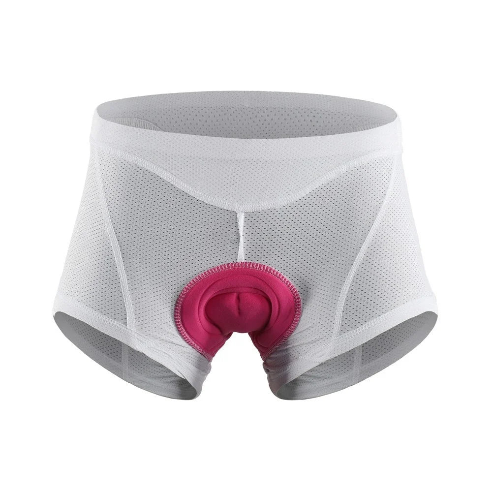 Bike Underwear 3D Gel Padded Bicycle Briefs for Women - White/S - 4
