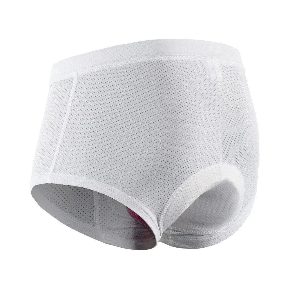 Bike Underwear 3D Gel Padded Bicycle Briefs for Women - White/S - 5
