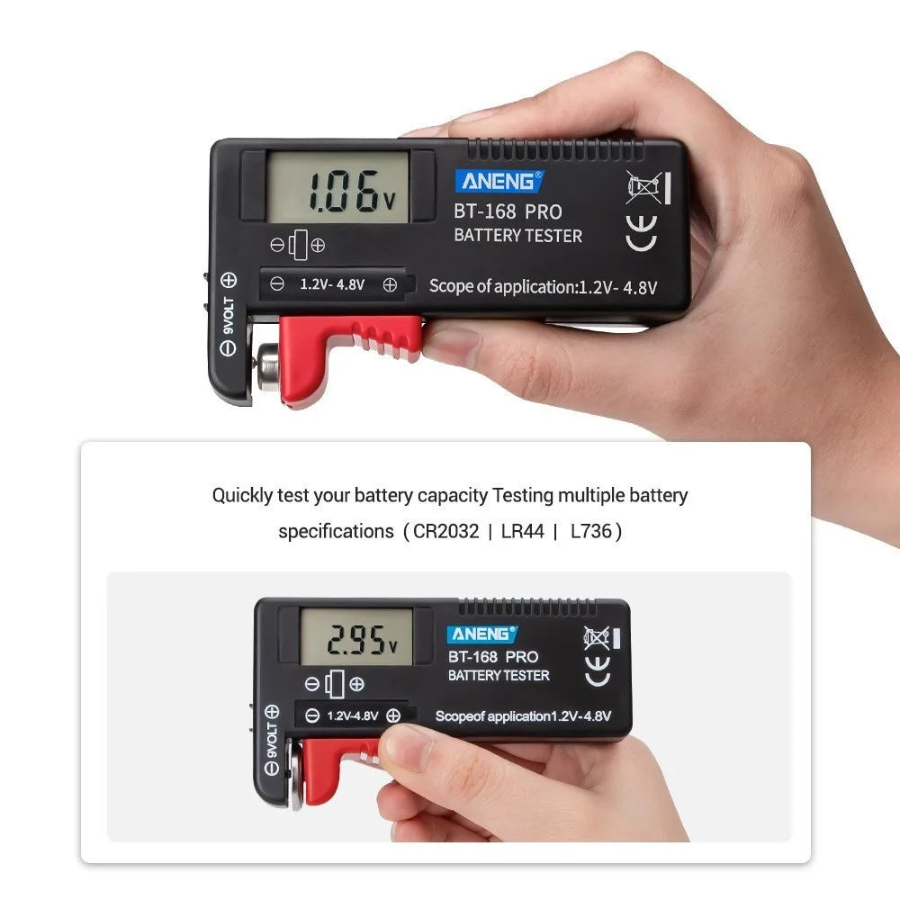 ANENG BT-168 PRO Battery Tester Digital-display Battery Checker Battery Capacity Diagnostic Tool for Checking D C AAA AA Button Battery - 7