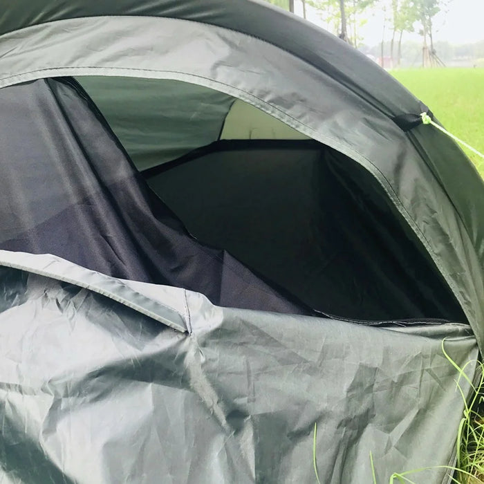 For Outdoor Camping Lightweight Backpacking Single Person Sleeping Tent - Army Green - 7