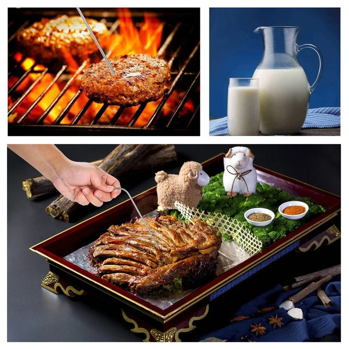 Kitchen BBQ Grill Food LCD Digital Thermometer 0~250°C with Alarm Timer Function (without Certification) - 3