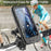 Bicycle Mobile Phone Bracket Universal Waterproof Motorcycle Handlebar Support Frame Cell Phone Holder, Size: L - Black - 5