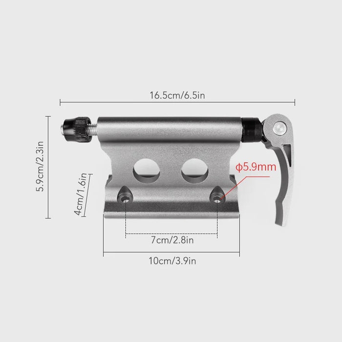 Bike Block Fork Mount Quick Release Bicycle Carrier Bicycle Front Fork Fixed Clip - Silver - 4
