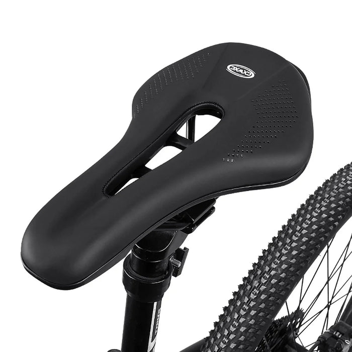 Exercise Bike Seat Cushion Shock Absorbing Replacement Padded Hollow Design Bicycle Saddle - 1