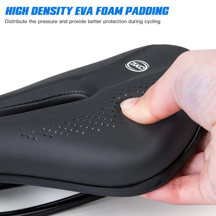 Exercise Bike Seat Cushion Shock Absorbing Replacement Padded Hollow Design Bicycle Saddle - 2
