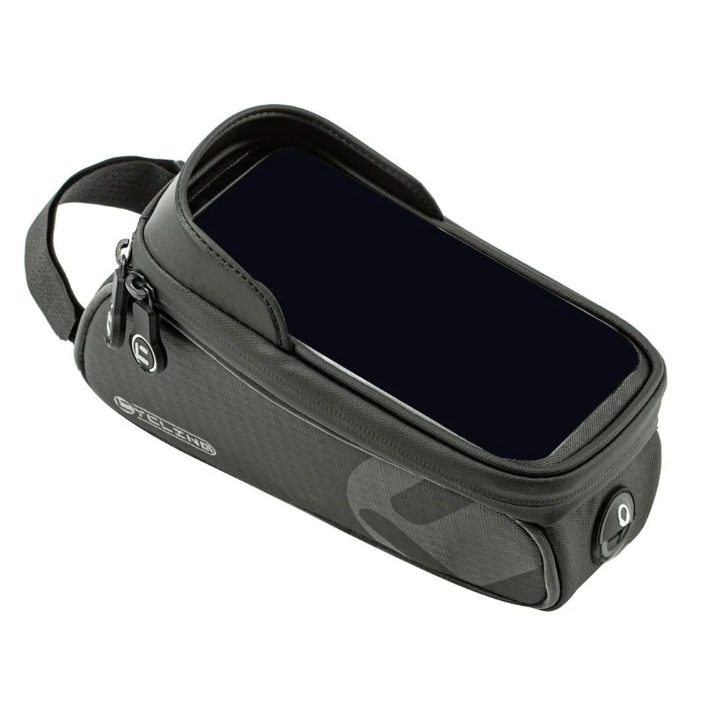 CYCLING 1L Waterproof Bicycle Tube Top Bag Bike Front Frame Touch Screen Phone Case Bag - 1