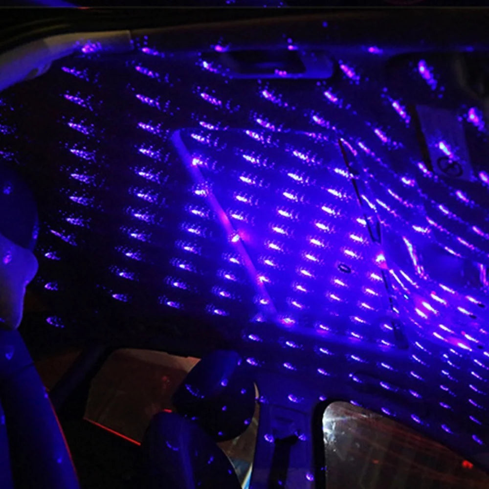 Auto Roof Ceiling Decoration Atmosphere Lamp Colourful LED Star Night Lights Projector for Car Home Party - Blue - 4