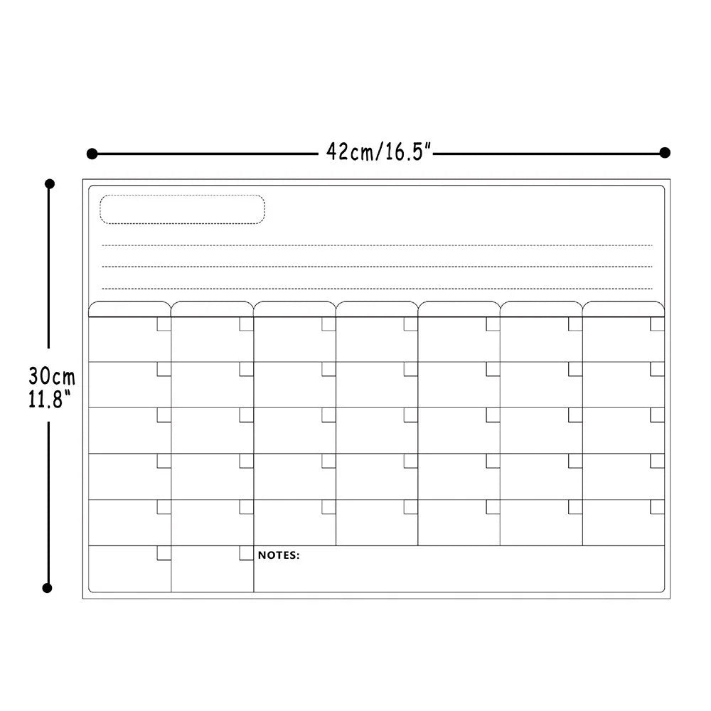 Magnetic Dry Erase Calendar board Refrigerator Stickers Kitchen Fridge Board for Weekly Monthly Schedule Daily Planner To-Do List - 4