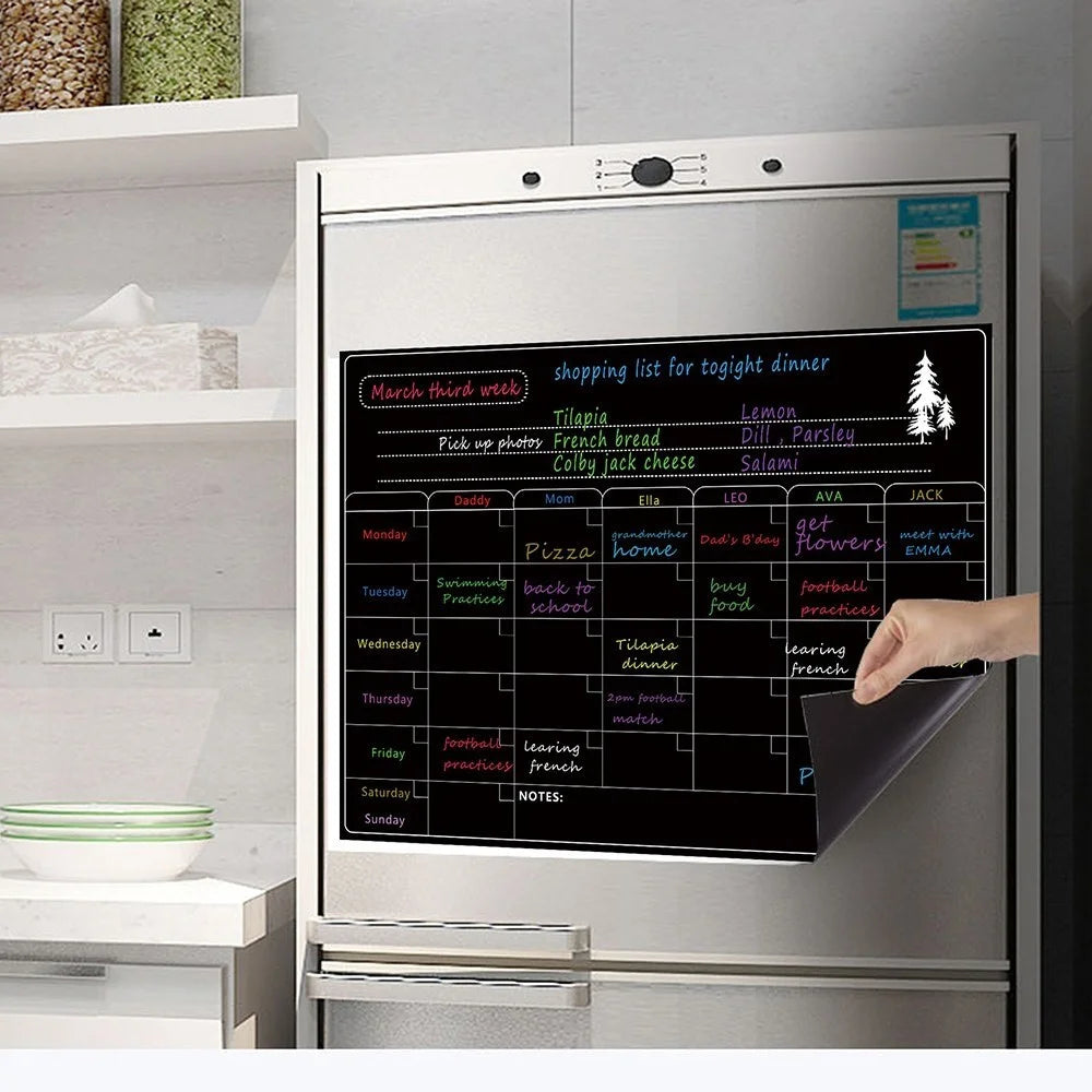 Magnetic Dry Erase Calendar board Refrigerator Stickers Kitchen Fridge Board for Weekly Monthly Schedule Daily Planner To-Do List - 6