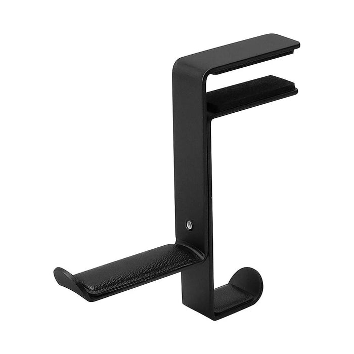 Adjustable Earphone Stand Clip-edge Headphone Holder Bracket Metal Clamp Hook Desktop Mount Headset Hanger - Black - 1