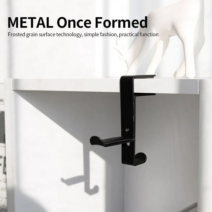 Adjustable Earphone Stand Clip-edge Headphone Holder Bracket Metal Clamp Hook Desktop Mount Headset Hanger - Black - 5