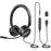 NEW BEE H360 Telephone Headset On Ear 3.5mm / USB Wired Noise Cancelling Microphone with Mic for Computer PC Laptop Stereo - 1