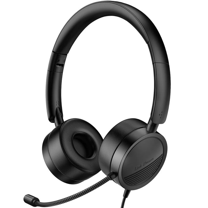 NEW BEE H360 Telephone Headset On Ear 3.5mm / USB Wired Noise Cancelling Microphone with Mic for Computer PC Laptop Stereo - 2