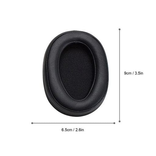 1 Pair Dust-proof Leather Breathable Headphones Cushion Replacement Ear Pads Cover for Sony MDR-100ABN WH-H900N - 2