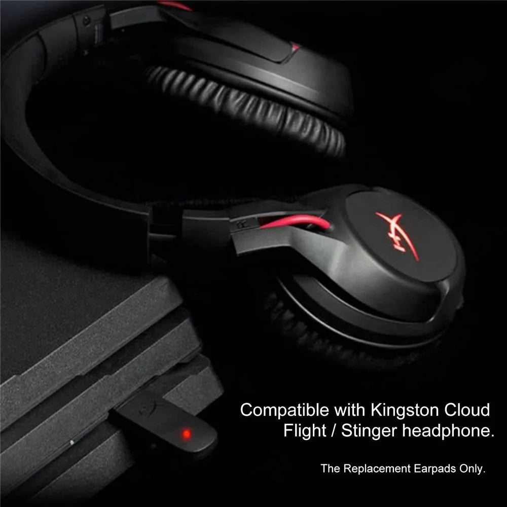 1 Pair Durable Breathable Black Foam Ear Pads Headset Replacement Cushion for Kingston Cloud Flight / Stinger - 7