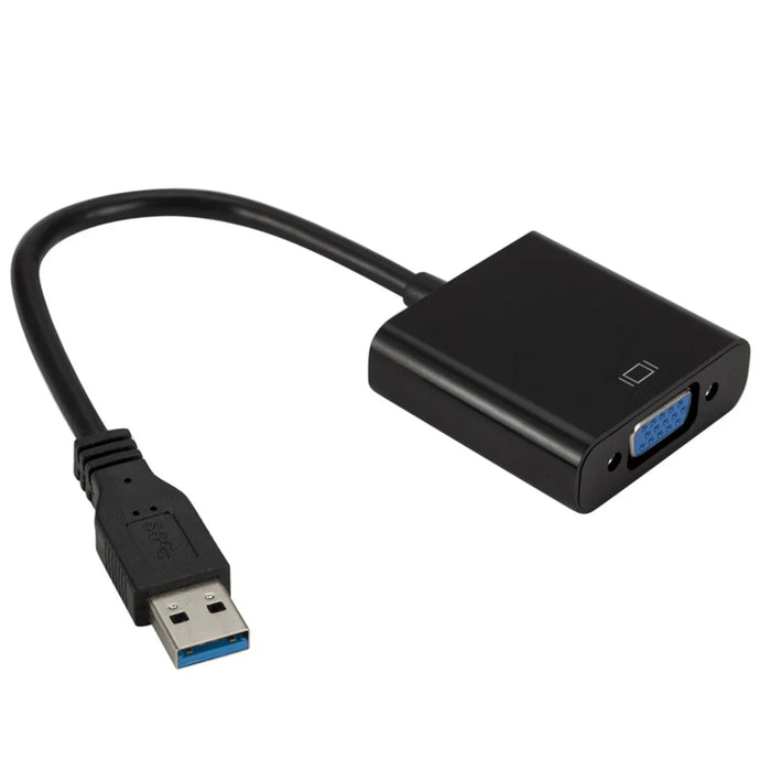 USB3.0 To VGA Adapter USB to VGA External Video Card VGA Converter - Black - 7
