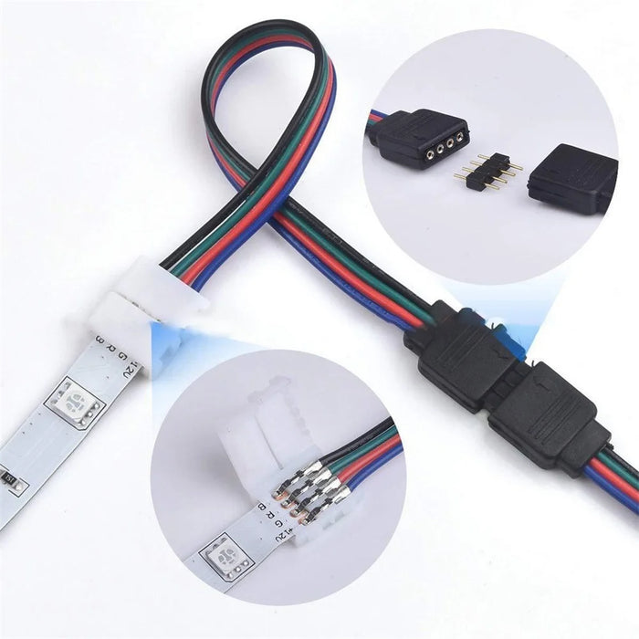 95pcs 5050 RGB LED Light Wire Strip Connection Connector Terminal-Splice Kit Accessory Tool - 3