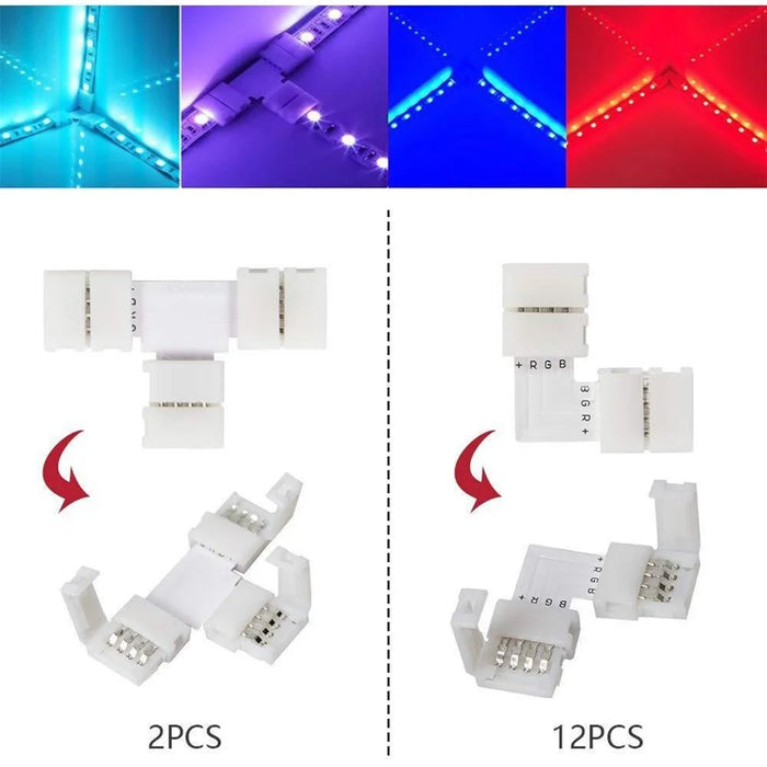 95pcs 5050 RGB LED Light Wire Strip Connection Connector Terminal-Splice Kit Accessory Tool - 4
