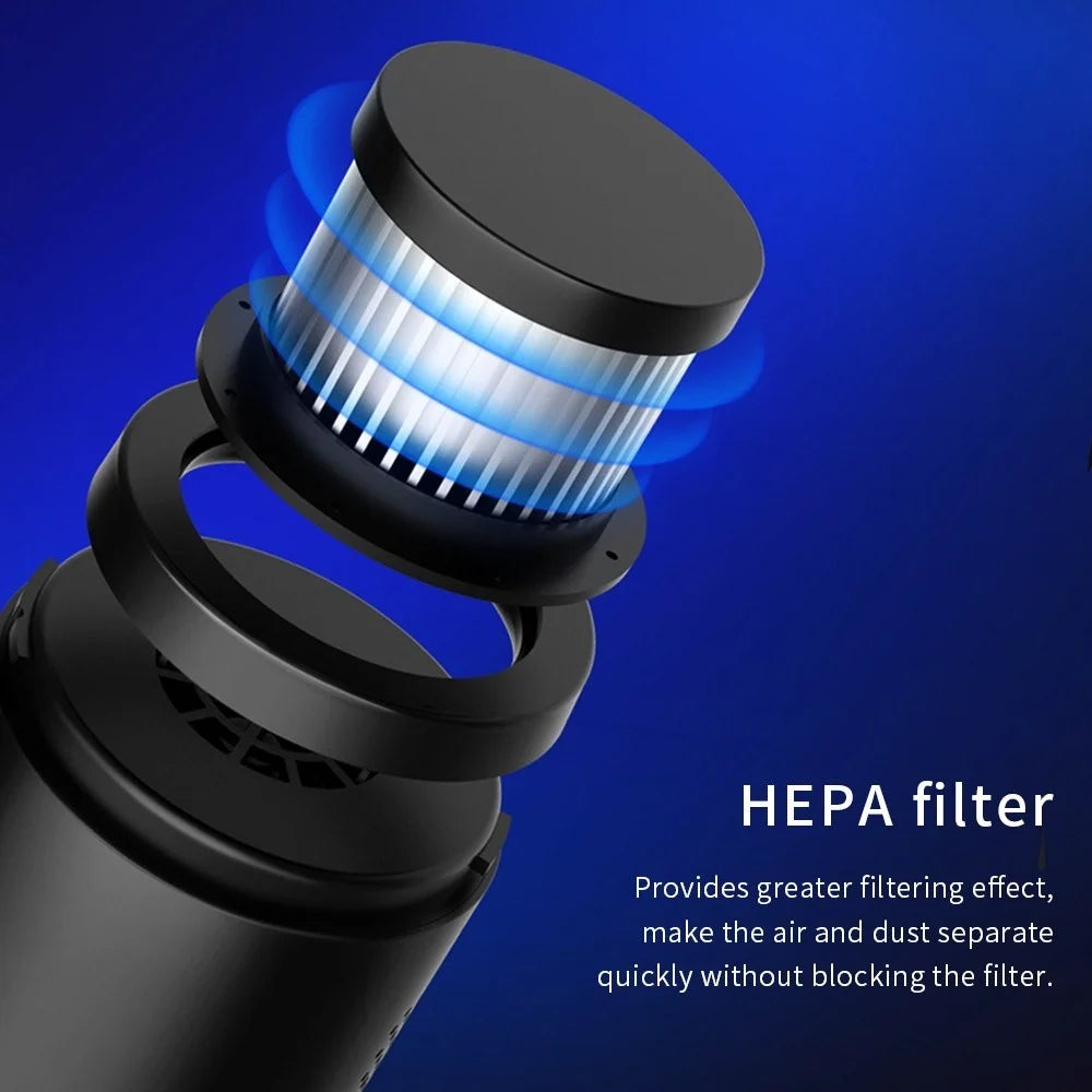 Car Vacuum Cleaner 6000Pa  High Power Handheld Vacuum Cordless Portable Mini Vacuum Cleaner for Car/Home/Pet Hair - Cordless/Black - 3