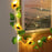 6.56ft 20LEDs Fairy String Lights Flower Shaped Decor Hanging Lights Waterproof Garden Patio Lighting for Wedding Party Christmas Halloween - 2