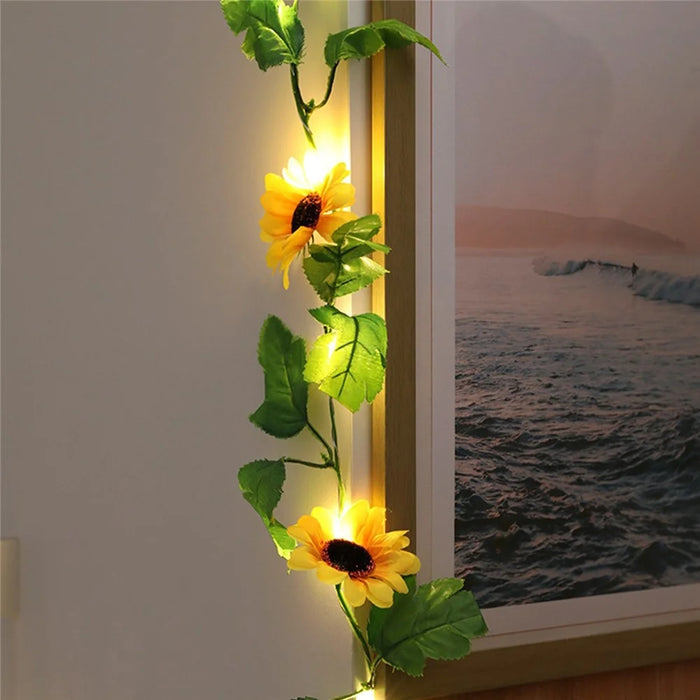 6.56ft 20LEDs Fairy String Lights Flower Shaped Decor Hanging Lights Waterproof Garden Patio Lighting for Wedding Party Christmas Halloween - 4